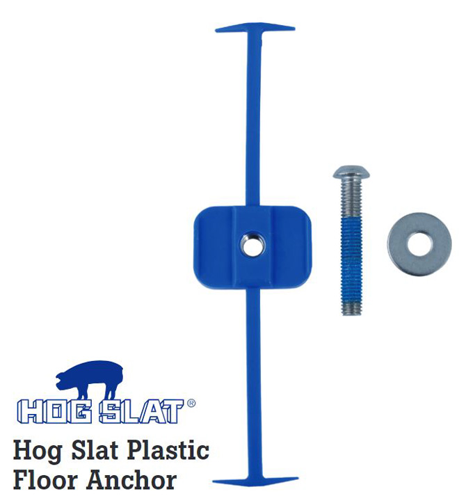 Hog Slat Plastic Floor Anchors are available in 50mm and 90mm lengths, perfect for attaching water bowls and other equipment to plastic nursery and farrowing floors.