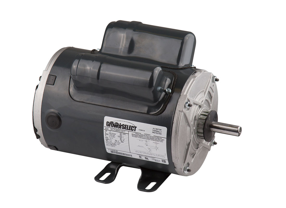 GrowerSELECT® single speed fan motors are designed and manufactured to excel at operating exhaust fans on swine and poultry farms.