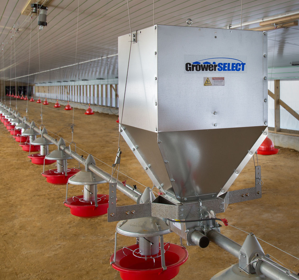 GrowerSELECT® Adult Turkey Feeders and GrowerSELECT poultry feed system components are designed and manufactured to provide reliable performance and conversion potential flock after flock.